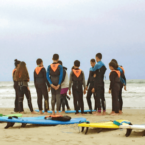 שיעור גלישת גלים